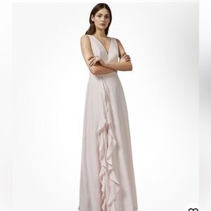 Ted Baker Light Pink Ruffle Maxi Dress Sz 00